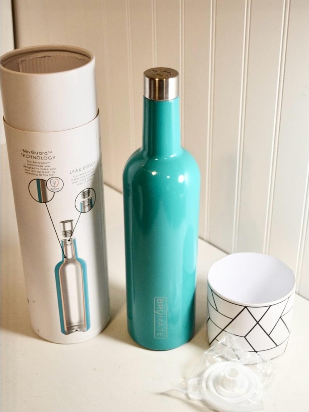 NEW Brumate Winesulator LOT glitter peacock Stainless Steel mug Infinity straw